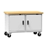 Mobilní dílenský stůl PPS-4, 1200 x 700 x 810 mm, BUK, šedá-šedá
