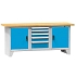Modulární dílenský stůl PS2-2M, 2000 x 700 x 880 mm, MULTIPLEX, šedá-modrá