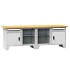 Modulární dílenský stůl PS3-2, 2500 x 700 x 880 mm, BUK, šedá-šedá
