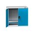 Nářaďová skříň SK1-006, 1044 x 625 x 1000 mm, šedá-modrá