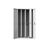 Vertikální skříň s výsuvnými perfopanely, 1044 x 655 x 1950 mm, 3 x panel, šedá-šedá