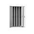 Vertikální skříň s výsuvnými perfopanely, 1044 x 655 x 1950 mm, 4 x panel, šedá-šedá