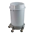Plastový odpadkový koš otevřený 90 l šedý