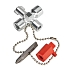 Univerzální klíč Knipex na rozvodné skříně, zamykací systém 44 mm
