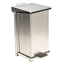 Kovový odpadkový koše Manutan Expert Drop, objem 45 l, stříbrný