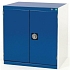 Dílenská zásuvková skříň Bott Cubio, 80 x 80 x 65 cm, 1 skříňka, šedá-modrá