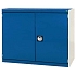 Dílenská skříň Bott Cubio, 80 x 105 x 52,5 cm, perfo dveře, šedá-modrá