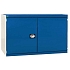 Dílenská skříň Bott Cubio 160, 80 x 130 x 65 cm, perfo dveře, šedá-modrá