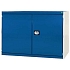 Dílenská skříň Bott Cubio 160, 90 x 130 x 65 cm, perfo dveře, šedá-modrá