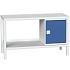 Dílenský stůl Bott Verso Weld, 91 x 150 x 60 cm, 1 skříňka, ocel, šedá-modrá