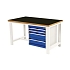 Pracovní stůl Bott Cubio, fenol, 4 zásuvky, 90 x 150 cm