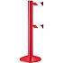 Zahrazovací sloupek se dvěma pásy Manutan Expert Duo, červený, 2 m