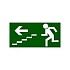 Úniková fotoluminiscenční bezpečnostní tabulka - Únikové schodiště vlevo dolů, samolepicí fólie
