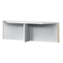 Rohová stolová nástavba Baron, délka 80 cm, světle šedá