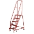 Pojízdný ocelový plošinový žebřík, 5 stupňů