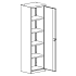 Kovová dílenská skříň, 199 x 60 x 50 cm, modrá/modrá