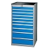 Dílenská zásuvková skříň, 135 x 72 x 70 cm, 10 zásuvek