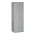 Montovaná šatní skříň DURO MONT, 2 oddíly, šedá/šedá, cylindrický zámek