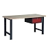 Dílenský stůl Weld se zásuvkou, 84 x 170 x 80 cm, antracit