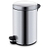Kovový odpadkový koš Basic, objem 5 l, matný nerez