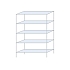 Kovový regál Tauret, základní 200 x 130 x 40 cm, 1 200 kg, 5 polic, pozink