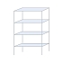 Kovový regál Andras, základní, 250 x 150 x 50 cm, 1 600 kg, 4 police, pozink
