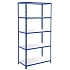Kovový regál Rapid 2, 198 x 91,5 x 30,5 cm, 340 kg/police, 5 laminovaných polic, modrý
