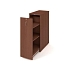 Přístavbová střední skříň, 117,7 x 40 x 80 cm, výsuvná se dvěma policemi - levé provedení, dezén ořech