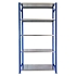 Kovový regál Herkules, základní, 200 x 100 x 60 cm, 650 kg, 5 polic, modrý
