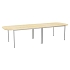 Kancelářský stůl Abonent, 320 x 100 x 75 cm, rovné provedení, dezén javor