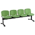 Koženková lavice Ida, čtyřmístná, zelená