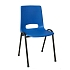 Plastová jídelní židle Pavlina Black, modrá