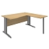 Kancelářský stůl Praktick, 160 x 120 x 73 cm, pravé provedení, dezén buk