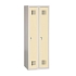 Svařovaná šatní skříň Danny, 2 oddíly, tříbodový zámek, šedá/béžová