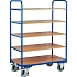 Vysoký policový vozík, do 250 kg, 5 polic, 153 x 106 x 60 cm, modrý
