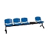 Lavice ISO Plast, čtyřmístná se stolkem, modrá
