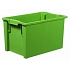 Stohovatelná zasouvací přepravka PP, zelená, 66 l