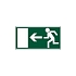 Úniková fotoluminiscenční bezpečnostní tabulka 200 x 100 x 0.4 mm - Únikový východ vlevo, samolepicí fólie