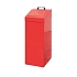 Kovový odpadkový koš na tříděný odpad, objem 100 l, červený