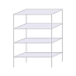 Drátěný regál Hefaistos, základní, 180 x 121,3 x 46 cm, 200 kg, 4 police, stříbrný