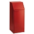 Kovový odpadkový koš na tříděný odpad, objem 70 l, červený