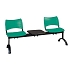 Lavice Visio, dvoumístná se stolkem, zelená