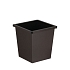 Kovový odpadkový koš Square, objem 27 l, černý