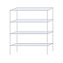 Kovový regál Andras, základní, 250 x 200 x 40 cm, 1 600 kg, 4 police, pozink