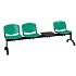 Lavice ISO Plast, třímístná se stolkem, zelená