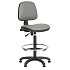 Zvýšená pracovní židle Monako plus s kluzáky, šedá