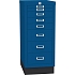 Jednořadá kovová kartotéka A4 Esk, 8 zásuvek, modrá, uzamykatelná