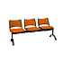 Lavice Smart, třímístná, oranžová