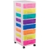Mobilní stojan s úložnými boxy, 8 boxů, mix barev