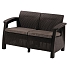 Venkovní pohovka Corfu Love Seat, hnědá